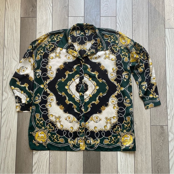Zara Vintage Style Chain Print Shirt - Picture 1 of 4